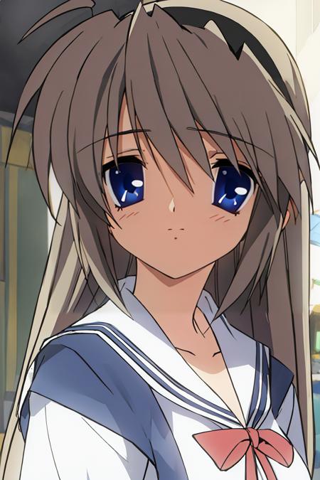 01460-1381614930-Best quality,masterpiece,ultra high res,sakagami_tomoyo,looking at viewer, upper body,summer_uniform,.png